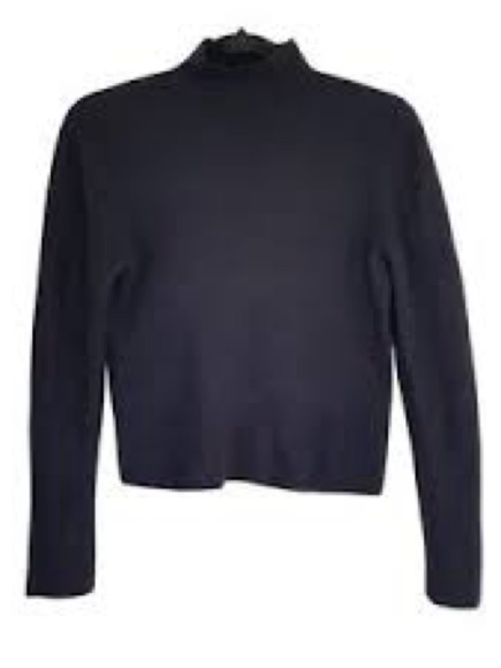 Quince Featherweight cashmere Ribbed Mockneck Sweater Black XS